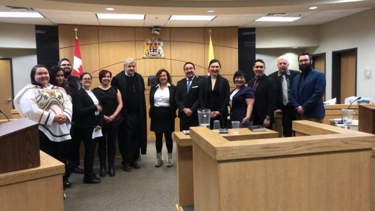 Members of the Nunavut Law program in courthouse