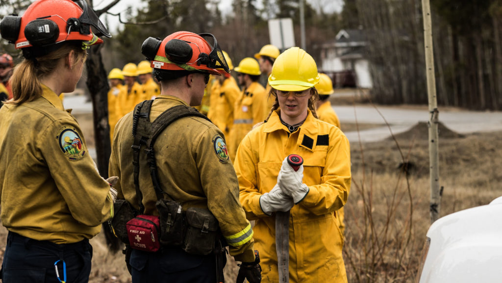 Firefighters training